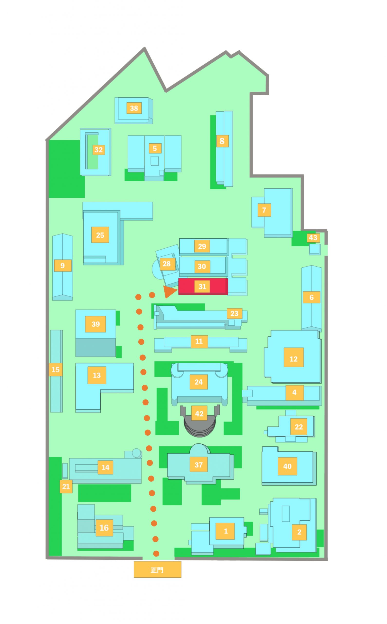 日本大学生産工学部 津田沼キャンパス MAP  構内図