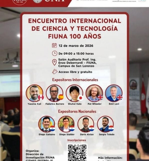 生産工学部と協定校のアスンシオン国立大学の工学部が今年で１００周年です。
加藤先生が講演されました。